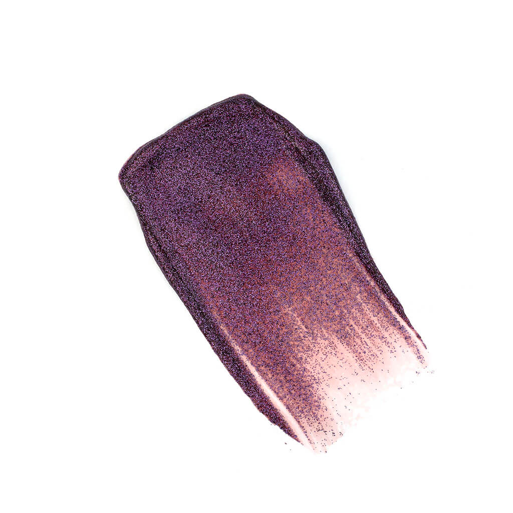 Face Glitter Gel purple swatch- Stargazer